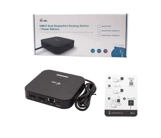 i-tec USB-C Dual Display Dock 2x Display Port PD 100 W - 598592 - zdjęcie 2